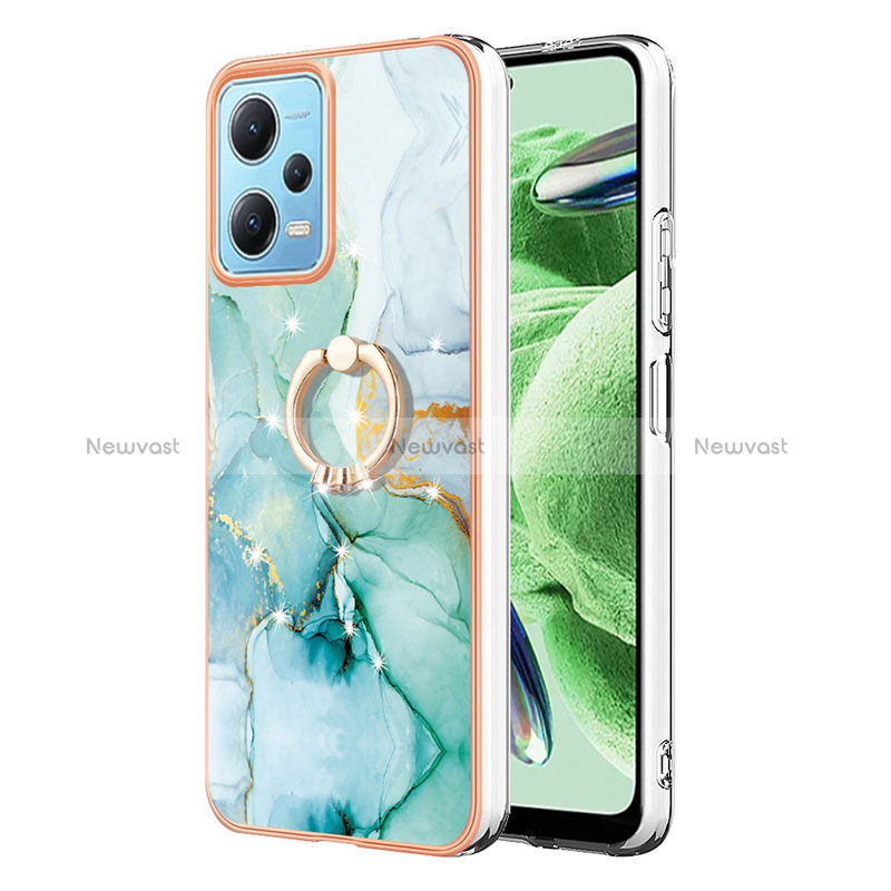 Silicone Candy Rubber Gel Fashionable Pattern Soft Case Cover with Finger Ring Stand YB5 for Xiaomi Poco X5 5G