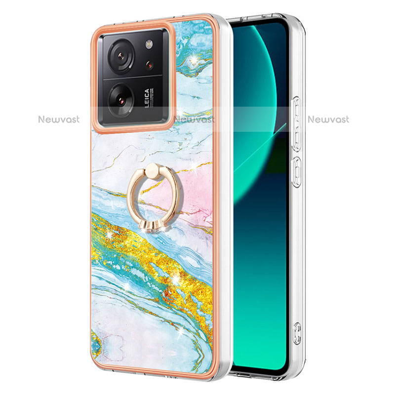 Silicone Candy Rubber Gel Fashionable Pattern Soft Case Cover with Finger Ring Stand YB5 for Xiaomi Redmi K60 Ultra 5G