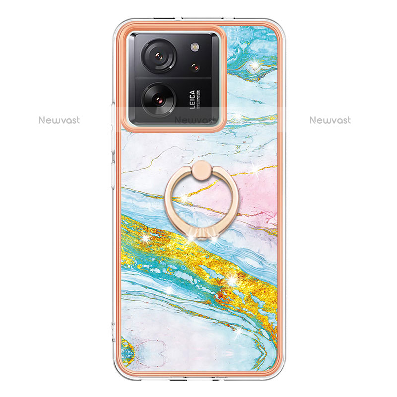 Silicone Candy Rubber Gel Fashionable Pattern Soft Case Cover with Finger Ring Stand YB5 for Xiaomi Redmi K60 Ultra 5G