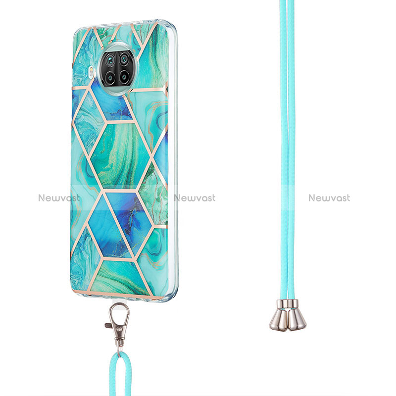 Silicone Candy Rubber Gel Fashionable Pattern Soft Case Cover with Lanyard Strap Y01B for Xiaomi Mi 10i 5G