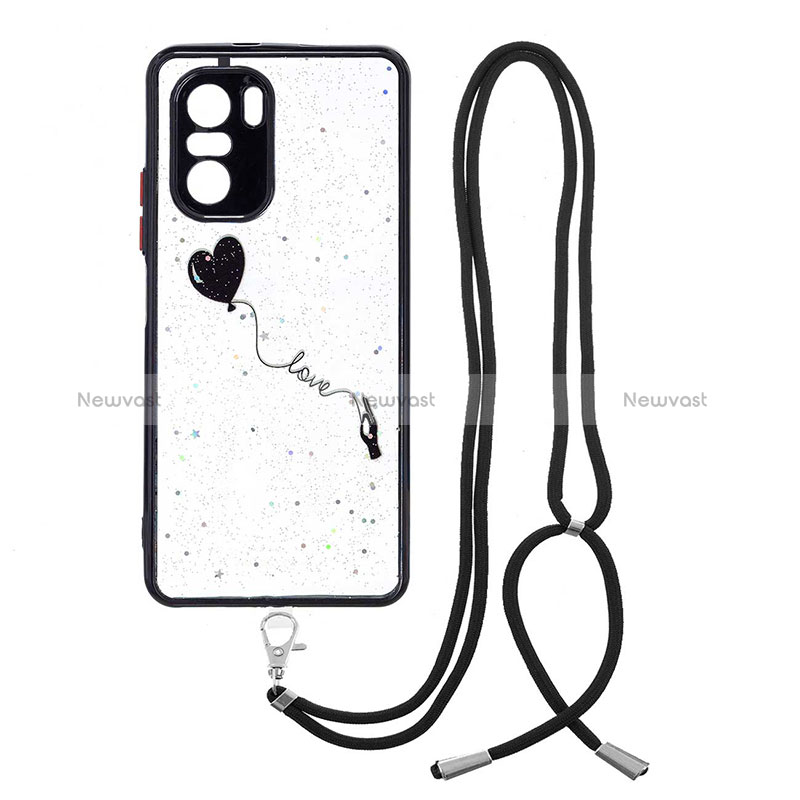 Silicone Candy Rubber Gel Fashionable Pattern Soft Case Cover with Lanyard Strap Y01X for Xiaomi Mi 11X 5G