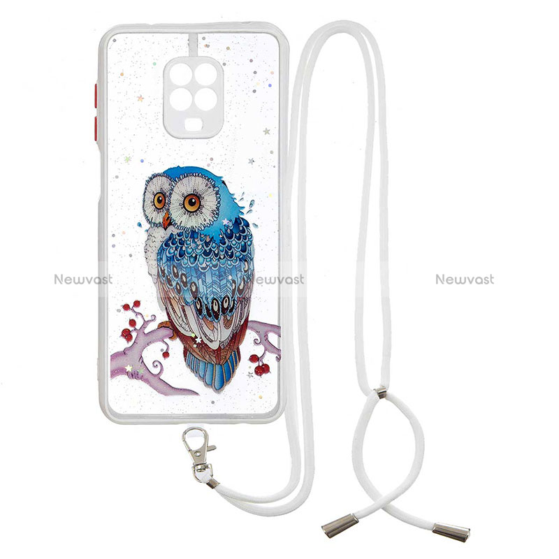 Silicone Candy Rubber Gel Fashionable Pattern Soft Case Cover with Lanyard Strap Y01X for Xiaomi Poco M2 Pro Mixed