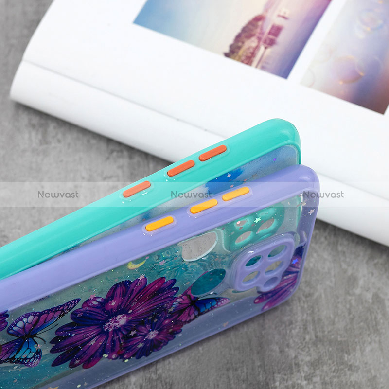 Silicone Candy Rubber Gel Fashionable Pattern Soft Case Cover with Lanyard Strap Y01X for Xiaomi Redmi 10X 4G