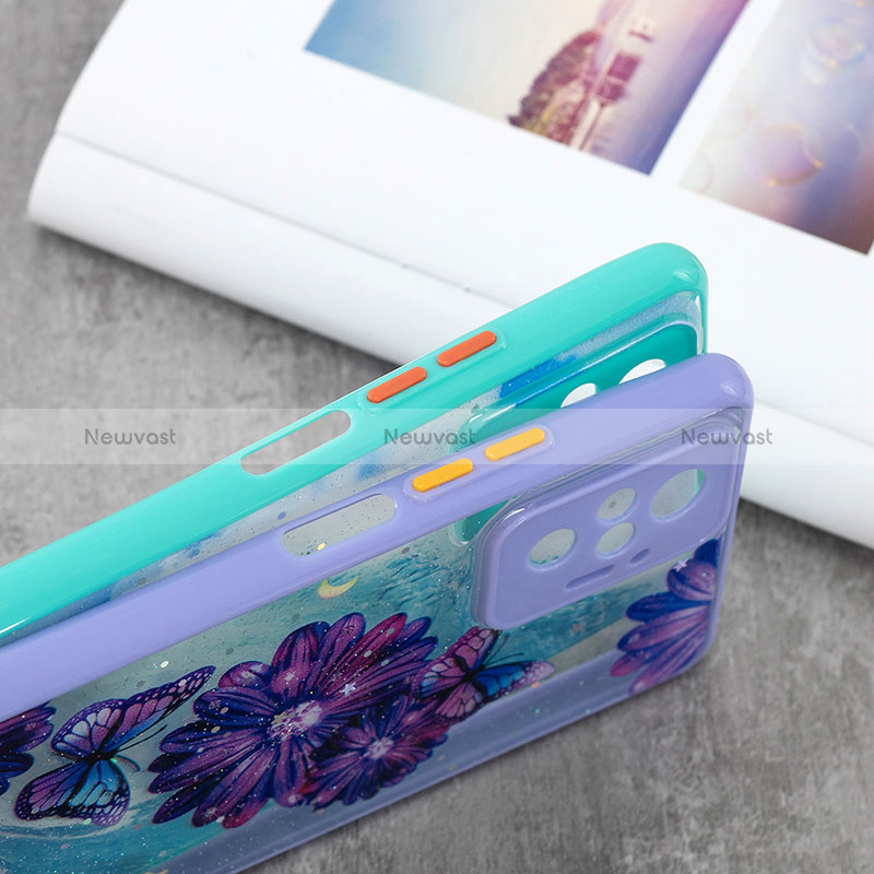 Silicone Candy Rubber Gel Fashionable Pattern Soft Case Cover with Lanyard Strap Y01X for Xiaomi Redmi Note 10 Pro 4G