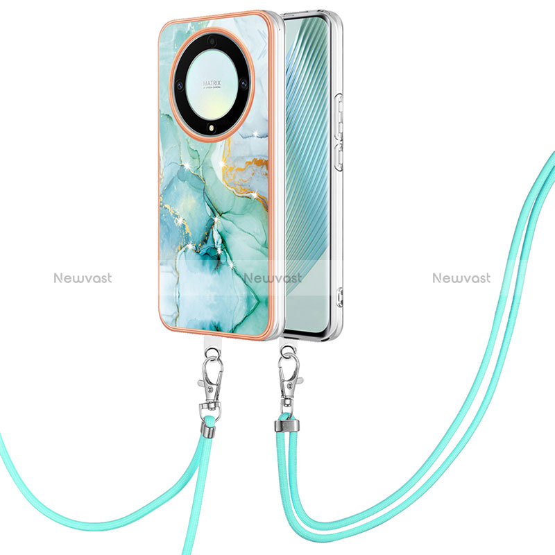 Silicone Candy Rubber Gel Fashionable Pattern Soft Case Cover with Lanyard Strap Y05B for Huawei Honor Magic5 Lite 5G