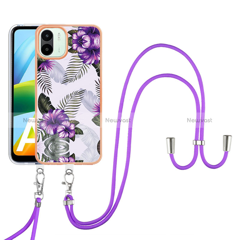 Silicone Candy Rubber Gel Fashionable Pattern Soft Case Cover with Lanyard Strap YB3 for Xiaomi Poco C50