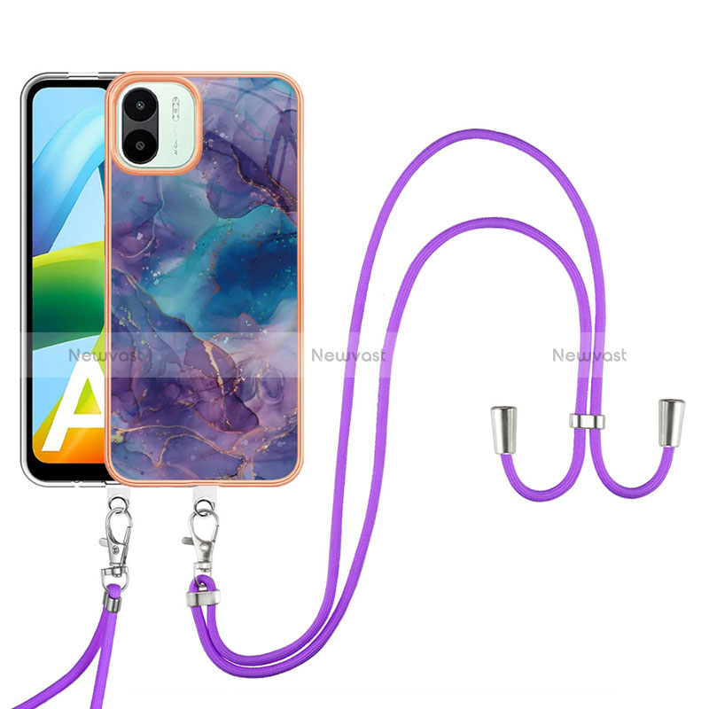 Silicone Candy Rubber Gel Fashionable Pattern Soft Case Cover with Lanyard Strap YB7 for Xiaomi Poco C50