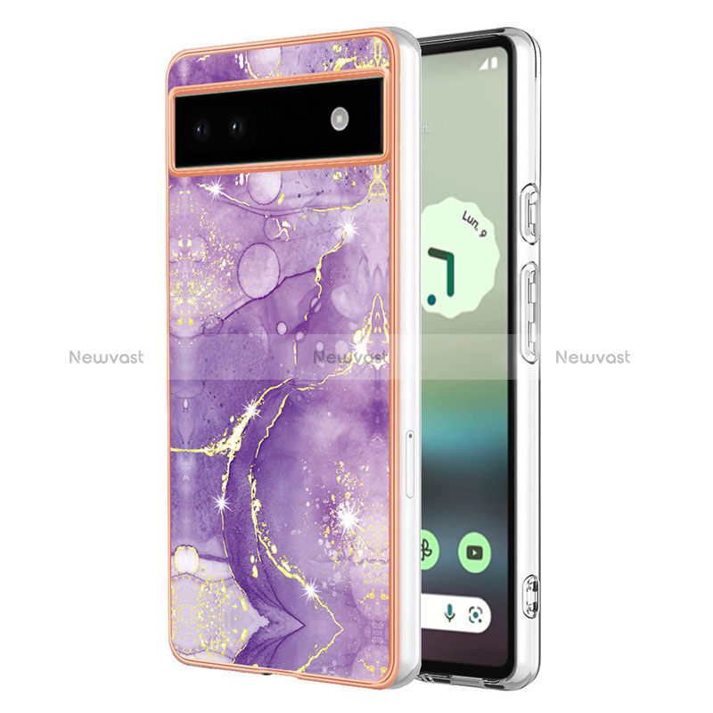 Silicone Candy Rubber Gel Fashionable Pattern Soft Case Cover Y01B for Google Pixel 6a 5G