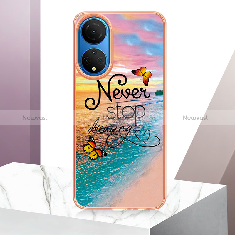 Silicone Candy Rubber Gel Fashionable Pattern Soft Case Cover Y01B for Huawei Honor X7