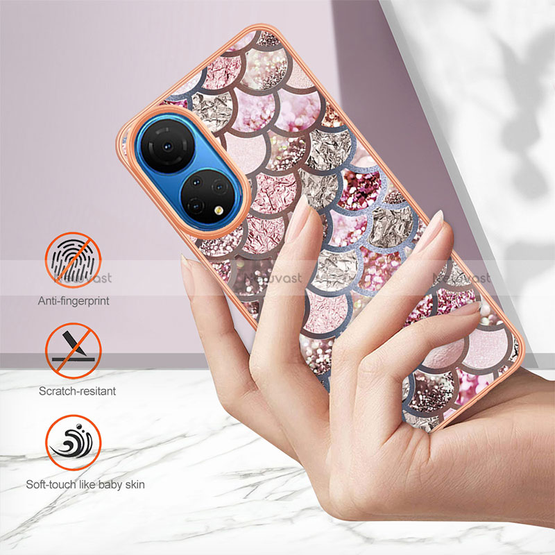 Silicone Candy Rubber Gel Fashionable Pattern Soft Case Cover Y01B for Huawei Honor X7