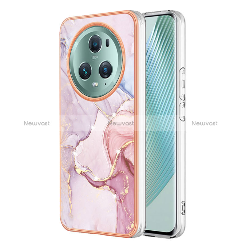 Silicone Candy Rubber Gel Fashionable Pattern Soft Case Cover Y01B for Huawei Honor X9a 5G Pink