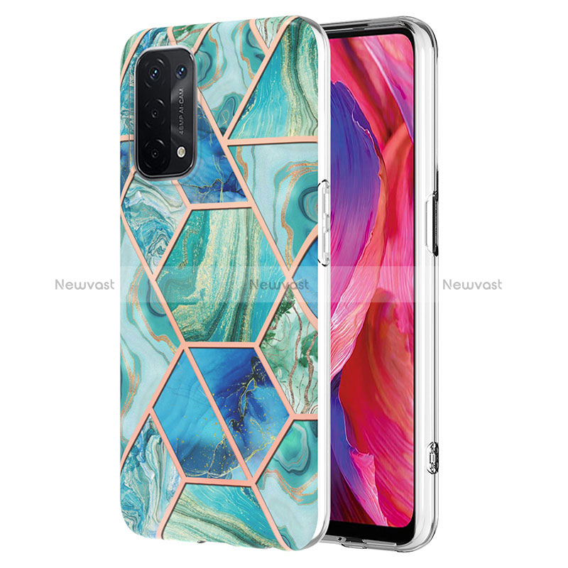 Silicone Candy Rubber Gel Fashionable Pattern Soft Case Cover Y01B for Oppo A74 5G