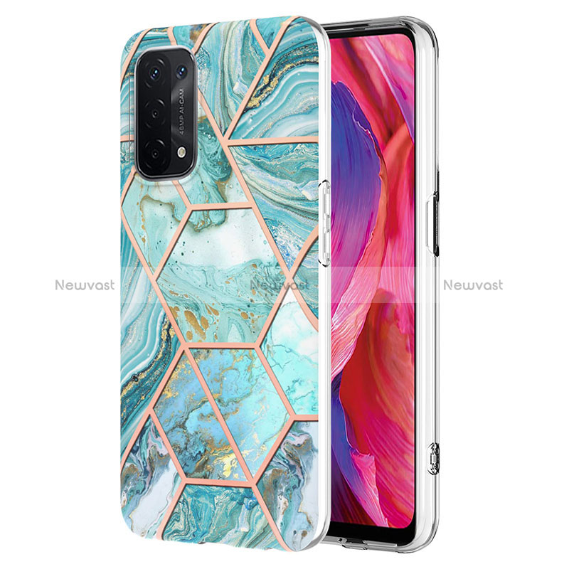 Silicone Candy Rubber Gel Fashionable Pattern Soft Case Cover Y01B for Oppo A74 5G