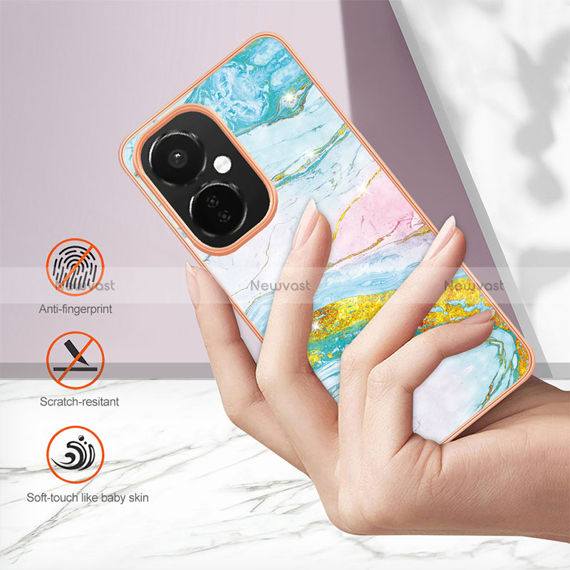 Silicone Candy Rubber Gel Fashionable Pattern Soft Case Cover Y01B for Oppo K11x 5G