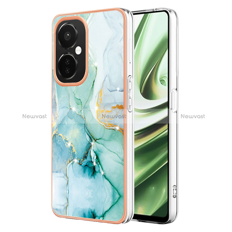 Silicone Candy Rubber Gel Fashionable Pattern Soft Case Cover Y01B for Oppo K11x 5G Green