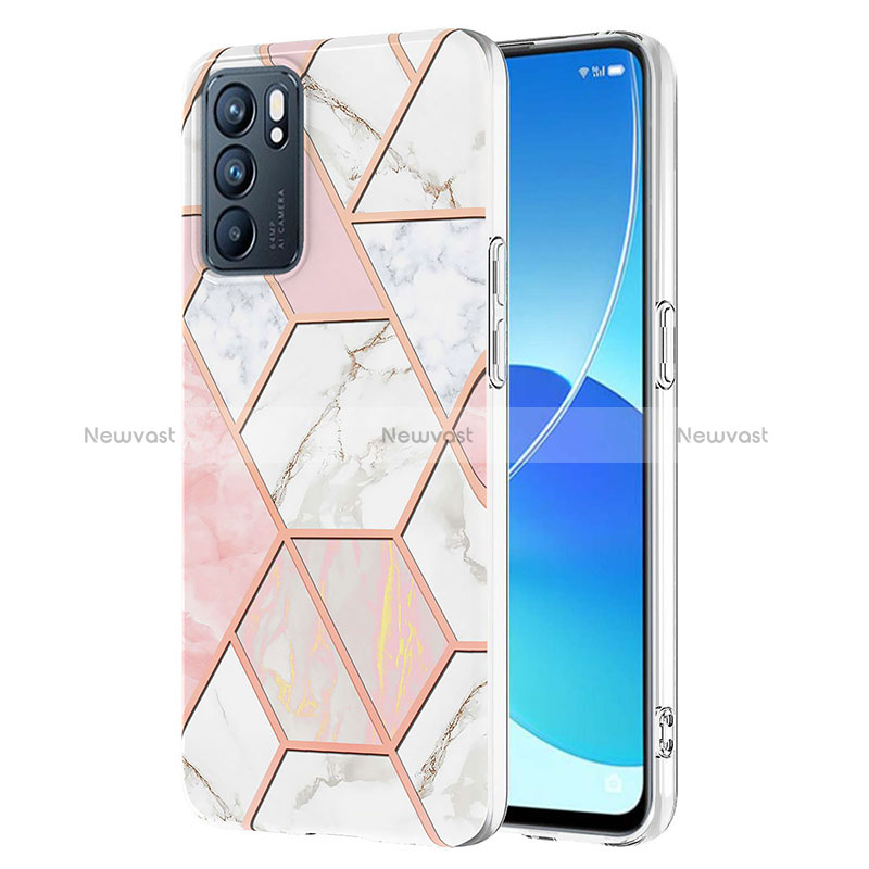 Silicone Candy Rubber Gel Fashionable Pattern Soft Case Cover Y01B for Oppo Reno6 5G