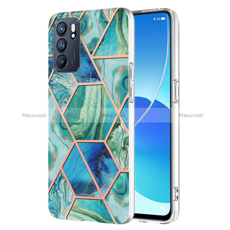 Silicone Candy Rubber Gel Fashionable Pattern Soft Case Cover Y01B for Oppo Reno6 5G