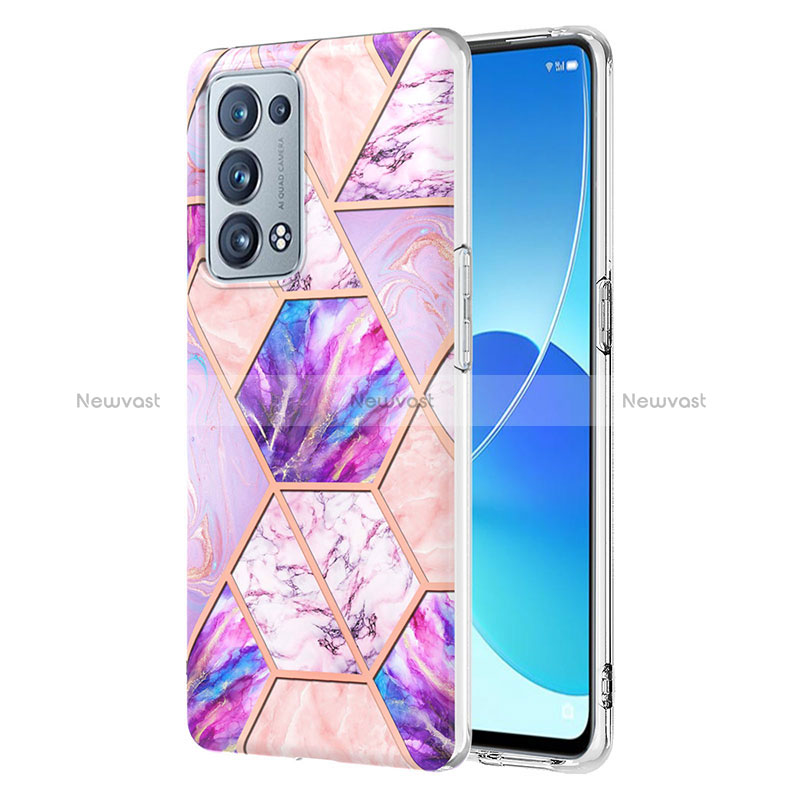 Silicone Candy Rubber Gel Fashionable Pattern Soft Case Cover Y01B for Oppo Reno6 Pro+ Plus 5G