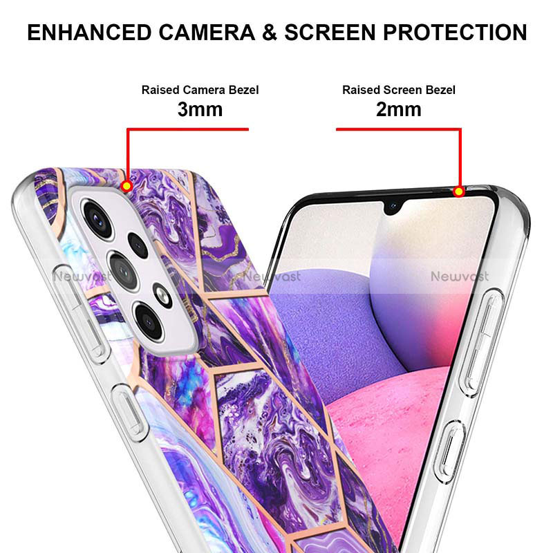 Silicone Candy Rubber Gel Fashionable Pattern Soft Case Cover Y01B for Samsung Galaxy A33 5G