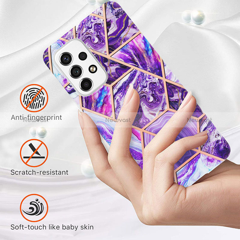 Silicone Candy Rubber Gel Fashionable Pattern Soft Case Cover Y01B for Samsung Galaxy A53 5G