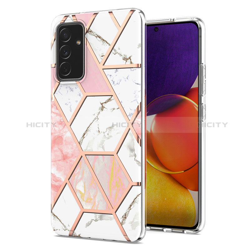 Silicone Candy Rubber Gel Fashionable Pattern Soft Case Cover Y01B for Samsung Galaxy A82 5G Pink