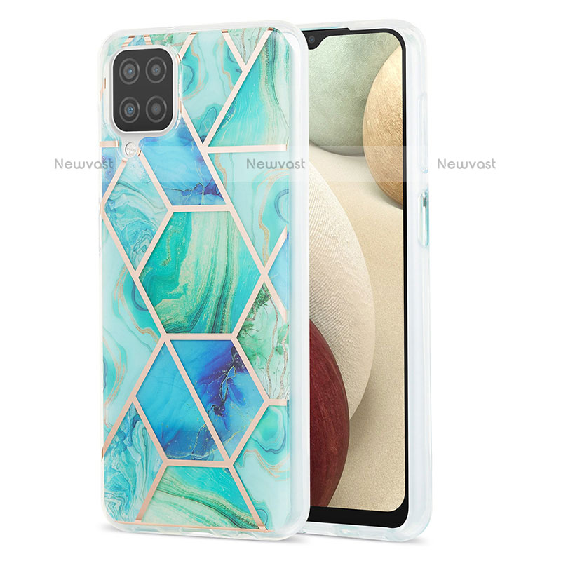 Silicone Candy Rubber Gel Fashionable Pattern Soft Case Cover Y01B for Samsung Galaxy F12 Green