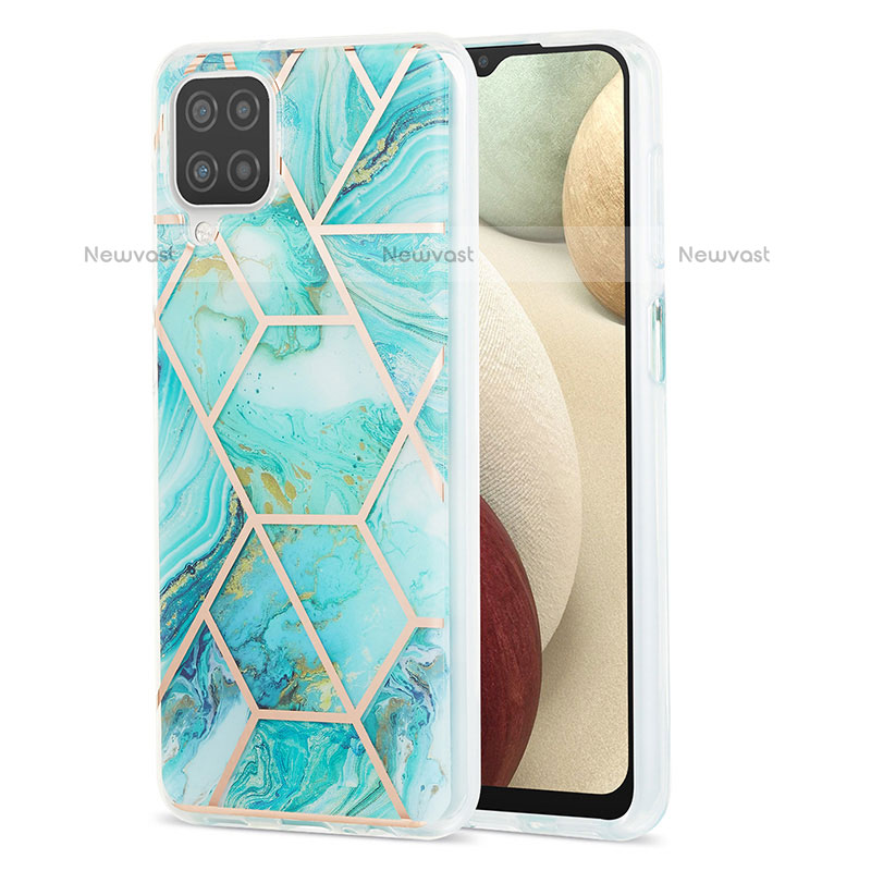 Silicone Candy Rubber Gel Fashionable Pattern Soft Case Cover Y01B for Samsung Galaxy F12 Matcha Green