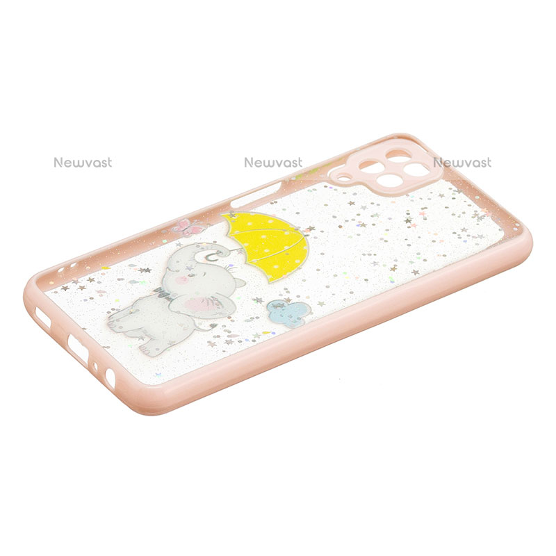 Silicone Candy Rubber Gel Fashionable Pattern Soft Case Cover Y01X for Samsung Galaxy A12 Yellow