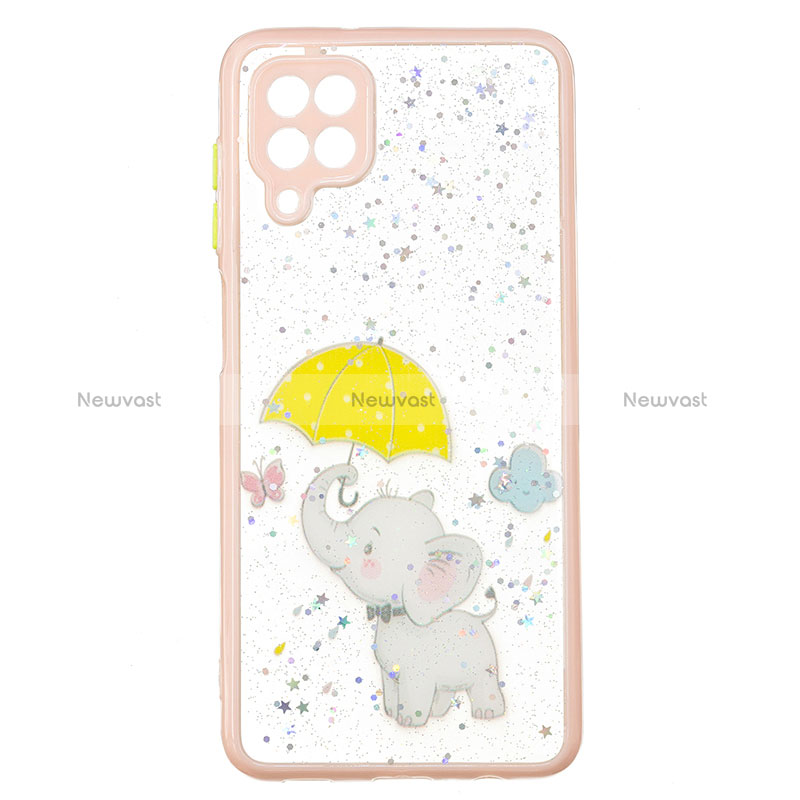 Silicone Candy Rubber Gel Fashionable Pattern Soft Case Cover Y01X for Samsung Galaxy A22 4G Yellow