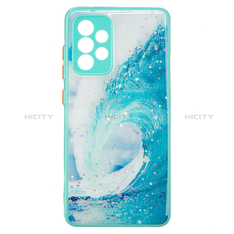 Silicone Candy Rubber Gel Fashionable Pattern Soft Case Cover Y01X for Samsung Galaxy A73 5G Green