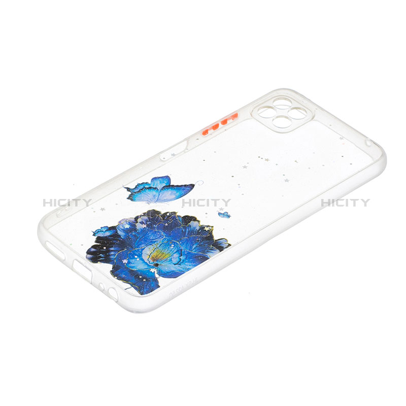 Silicone Candy Rubber Gel Fashionable Pattern Soft Case Cover Y01X for Samsung Galaxy F42 5G Blue