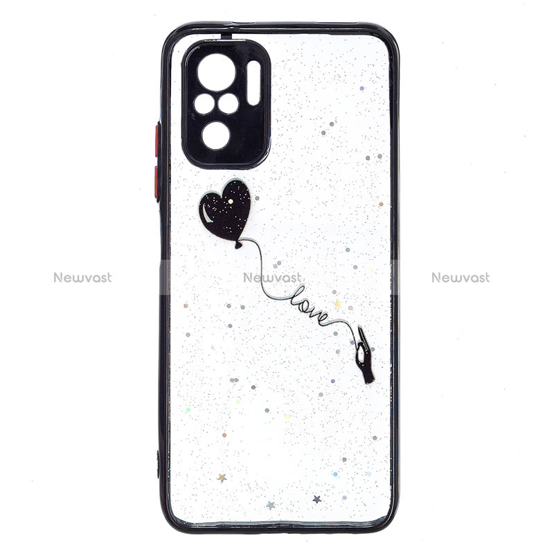 Silicone Candy Rubber Gel Fashionable Pattern Soft Case Cover Y01X for Xiaomi Poco M5S Black