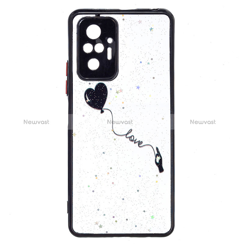 Silicone Candy Rubber Gel Fashionable Pattern Soft Case Cover Y01X for Xiaomi Redmi Note 10 Pro 4G Black