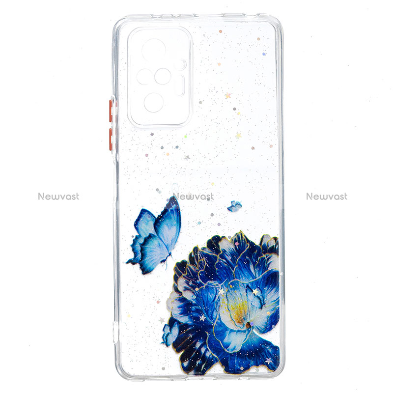 Silicone Candy Rubber Gel Fashionable Pattern Soft Case Cover Y01X for Xiaomi Redmi Note 10 Pro 4G Blue