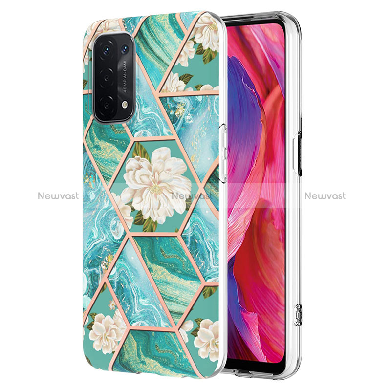 Silicone Candy Rubber Gel Fashionable Pattern Soft Case Cover Y02B for Oppo A54 5G