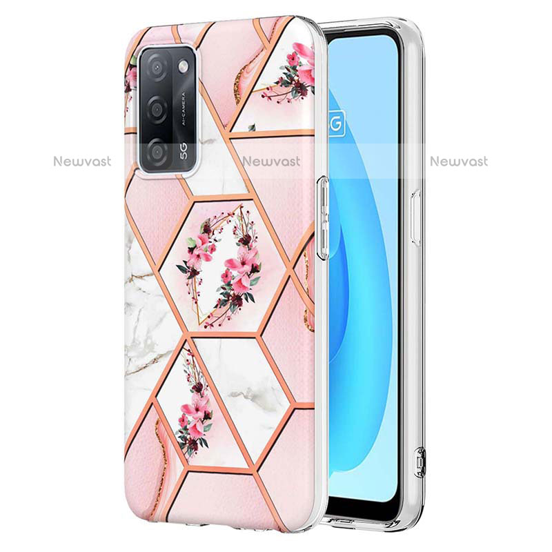 Silicone Candy Rubber Gel Fashionable Pattern Soft Case Cover Y02B for Oppo A55 5G