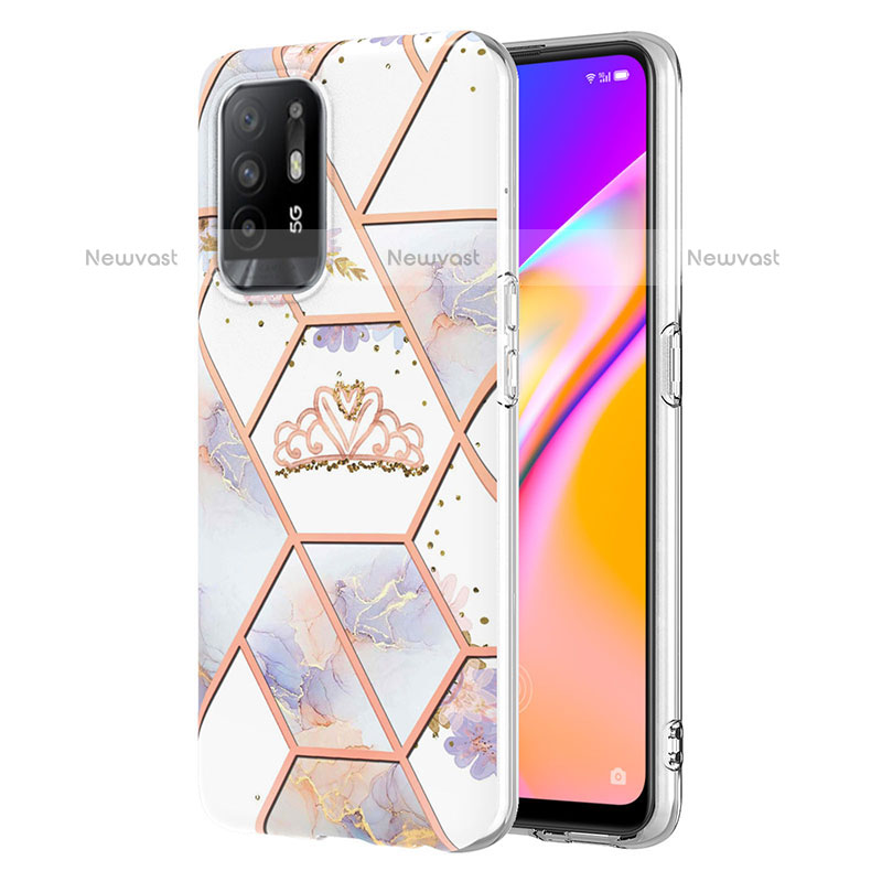 Silicone Candy Rubber Gel Fashionable Pattern Soft Case Cover Y02B for Oppo A94 5G