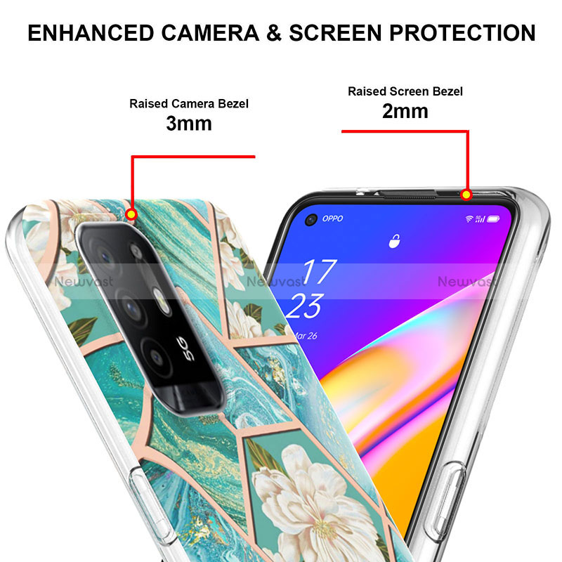 Silicone Candy Rubber Gel Fashionable Pattern Soft Case Cover Y02B for Oppo Reno5 Z 5G