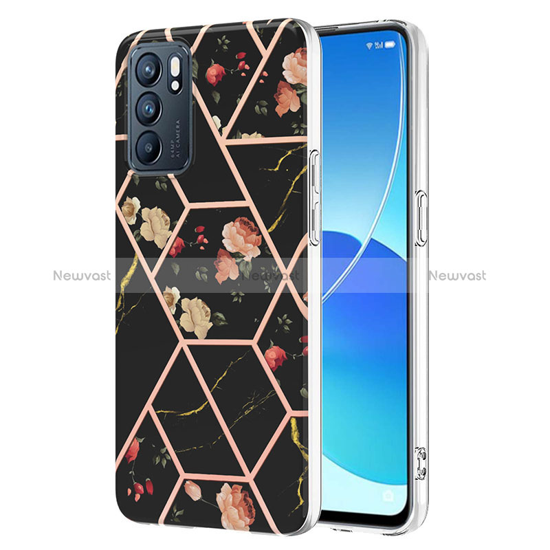 Silicone Candy Rubber Gel Fashionable Pattern Soft Case Cover Y02B for Oppo Reno6 5G