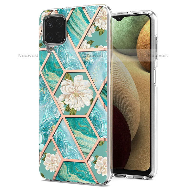 Silicone Candy Rubber Gel Fashionable Pattern Soft Case Cover Y02B for Samsung Galaxy A12 Green