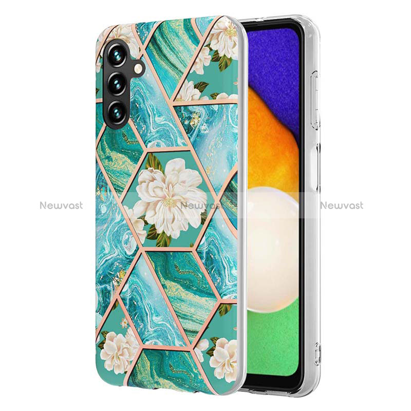 Silicone Candy Rubber Gel Fashionable Pattern Soft Case Cover Y02B for Samsung Galaxy A13 5G Green