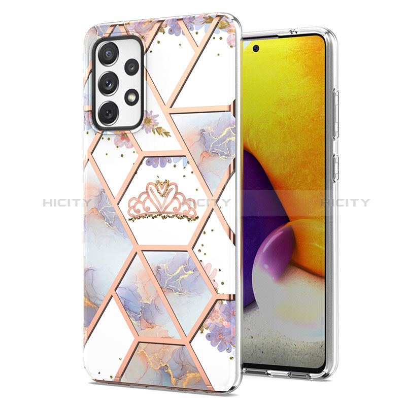 Silicone Candy Rubber Gel Fashionable Pattern Soft Case Cover Y02B for Samsung Galaxy A72 4G