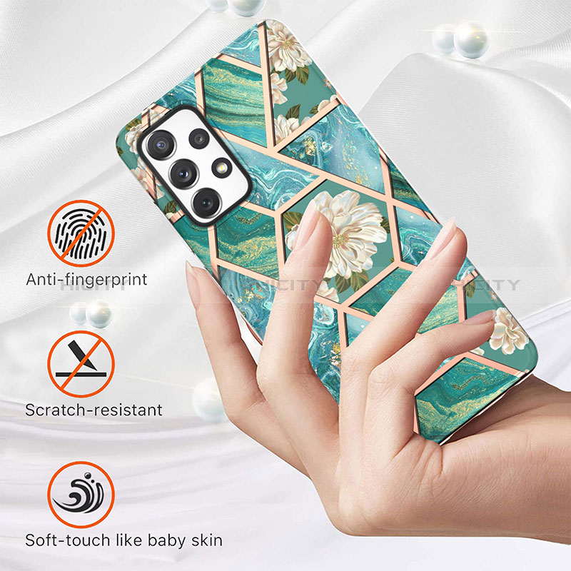 Silicone Candy Rubber Gel Fashionable Pattern Soft Case Cover Y02B for Samsung Galaxy A72 4G