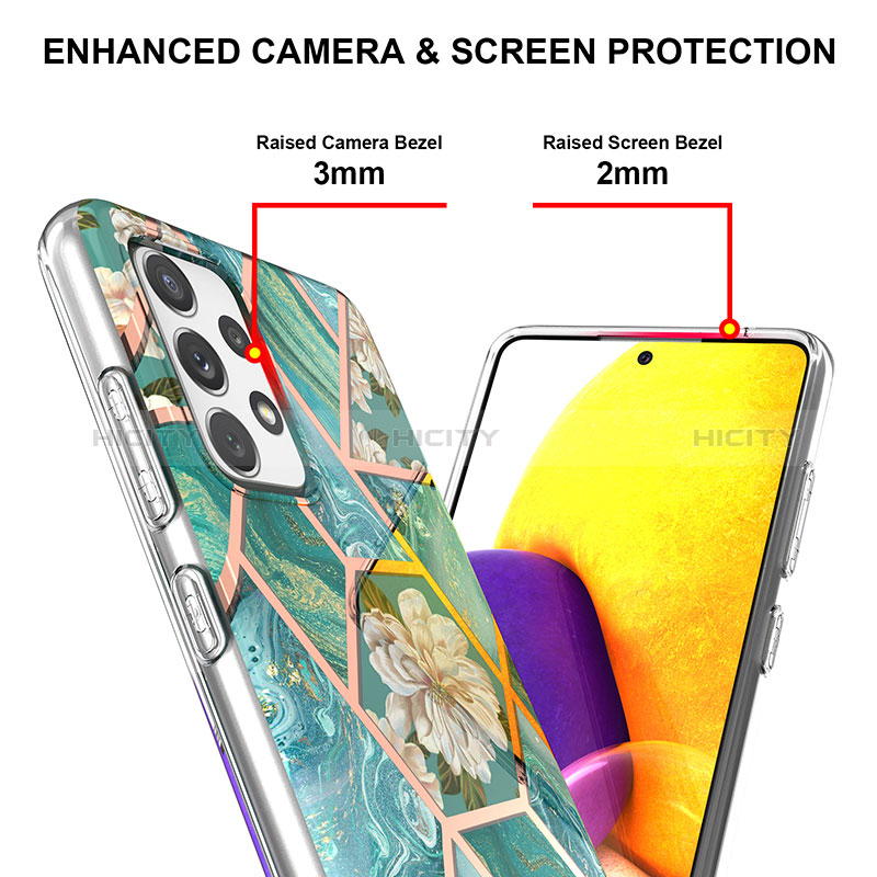 Silicone Candy Rubber Gel Fashionable Pattern Soft Case Cover Y02B for Samsung Galaxy A72 5G