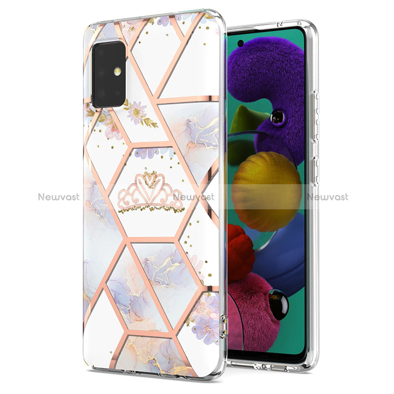 Silicone Candy Rubber Gel Fashionable Pattern Soft Case Cover Y02B for Samsung Galaxy M40S Gray