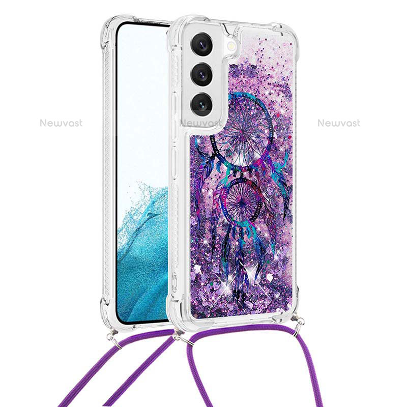 Silicone Candy Rubber Gel Fashionable Pattern Soft Case Cover Y02B for Samsung Galaxy S21 5G Purple