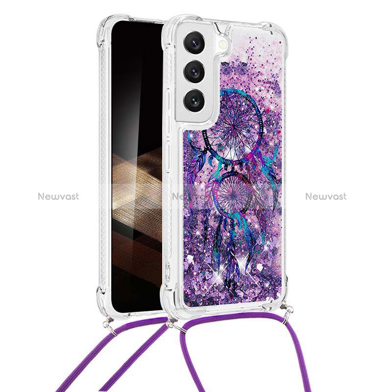 Silicone Candy Rubber Gel Fashionable Pattern Soft Case Cover Y02B for Samsung Galaxy S24 5G Purple