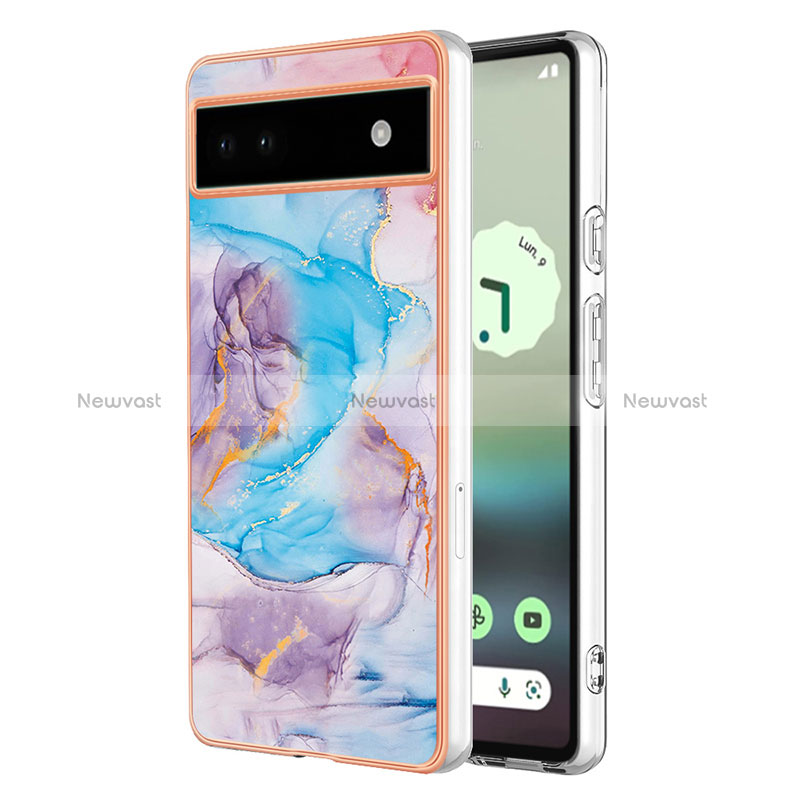 Silicone Candy Rubber Gel Fashionable Pattern Soft Case Cover Y03B for Google Pixel 6a 5G