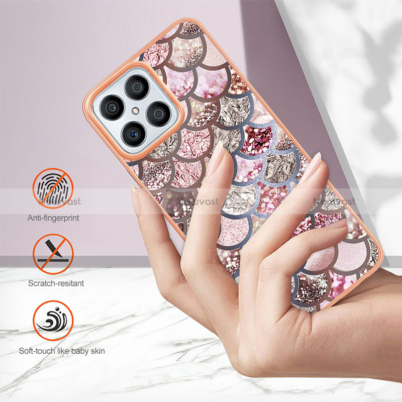 Silicone Candy Rubber Gel Fashionable Pattern Soft Case Cover Y03B for Huawei Honor X8 4G