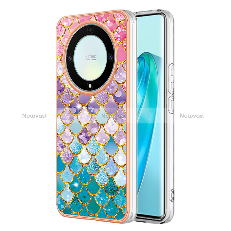Silicone Candy Rubber Gel Fashionable Pattern Soft Case Cover Y03B for Huawei Honor X9a 5G Colorful